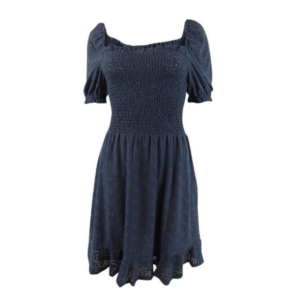 Michael MK Eyelet Smocked Peasant Dress Sz S